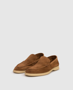 Lanciotti De Verzi Brown suede loafers FELIX FELIXLIGHTCACHEMIRE