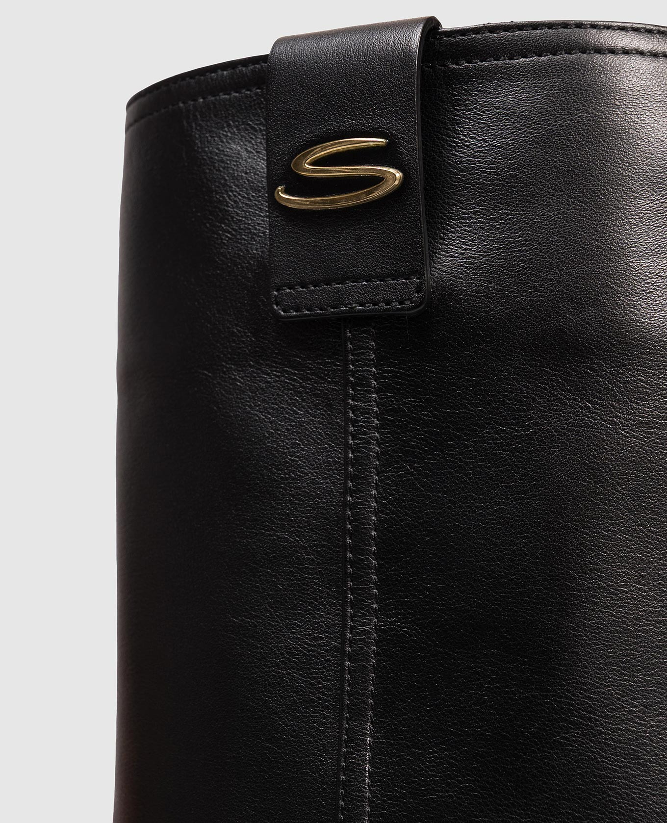 

Black leather boots with monogram logo Santoni