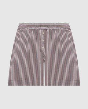 Brunello Cucinelli Striped silk shorts MH746DB699
