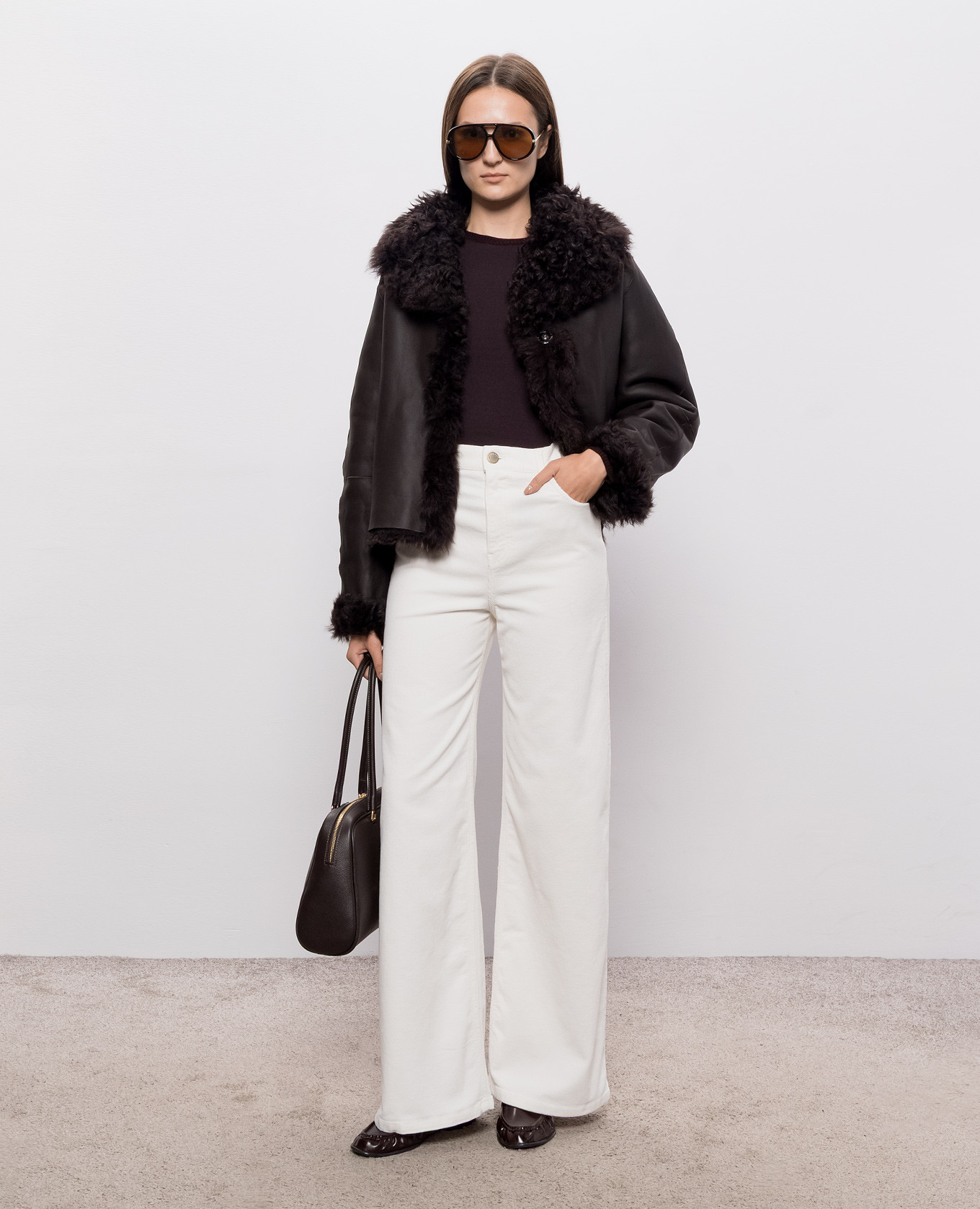 Ivory velvet pants Twinset 2