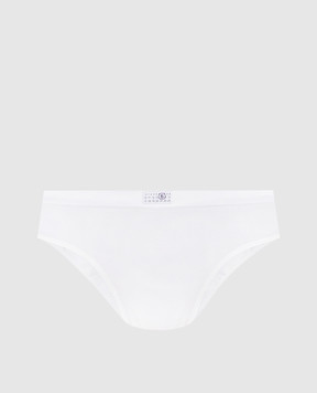 Maison Margiela MM6 White briefs with logo patch MKL740010