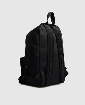 Off-White Children's black backpack with print OBNB001S26FAB001