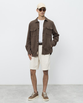 Woolrich Brown linen shirt CFWOOS2036MRUT5288