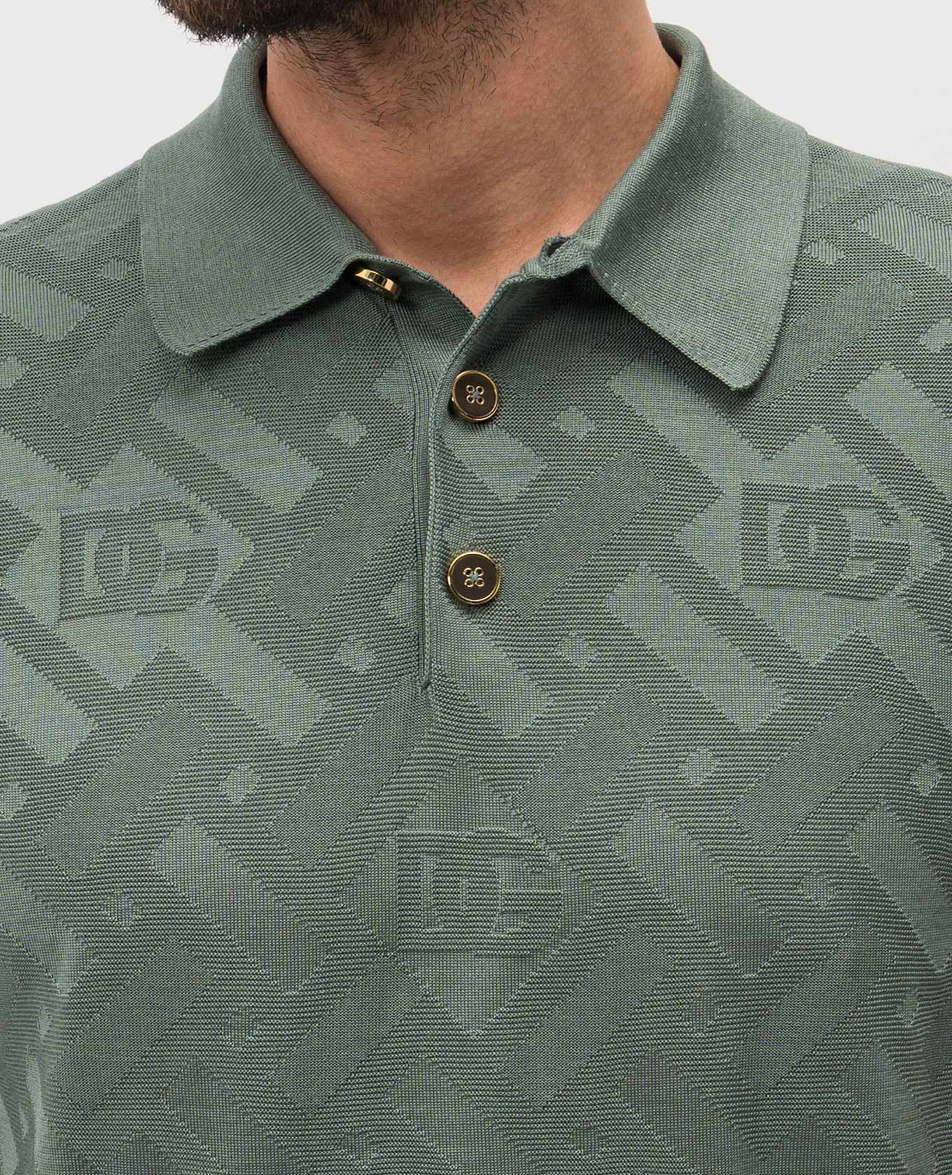 

Green silk polo shirt Dolce&Gabbana