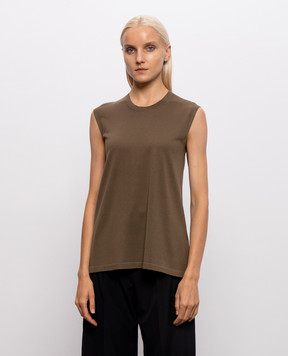 The Row Omima brown silk top 11058Y738