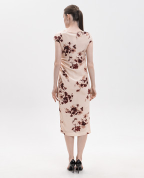 Max Mara Beige TEDERA silk dress MSTEDERA