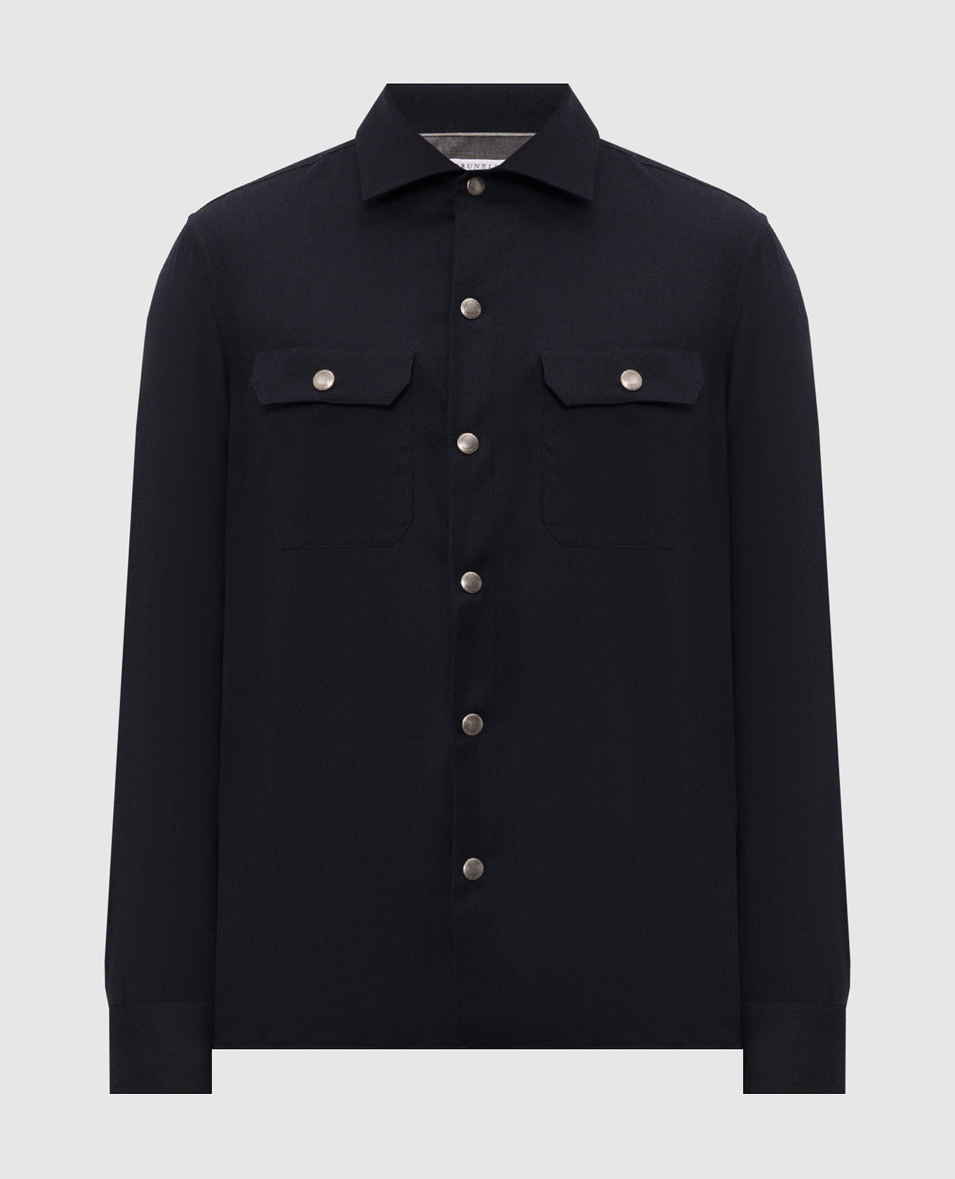 Navy blue wool shirt