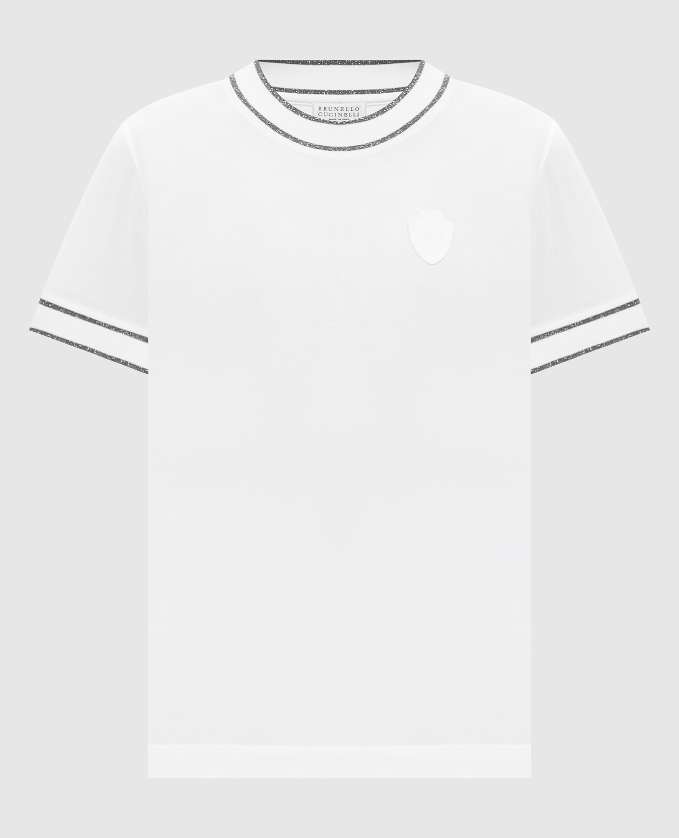 White T-shirt with logo patch