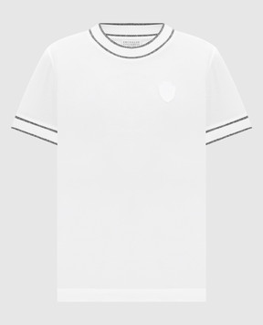 Brunello Cucinelli White T-shirt with logo patch ML944VL500