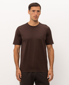 Stefano Ricci Brown straight-cut T-shirt MNH6105140TE0001