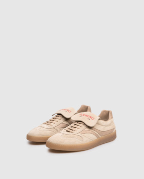Iceberg Beige suede sneakers with logo print IU1809A