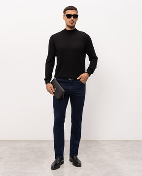 Stefano Ricci Black cashmere and silk jumper K606125L10F26302