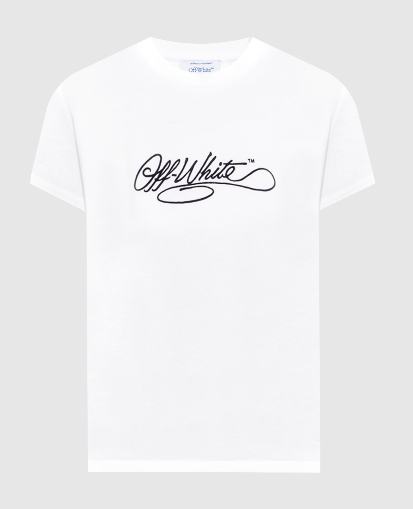 White T-shirt with logo embroidery Off-White