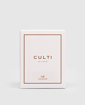Culti Milano Black car diffuser The with leather cover and replaceable refill PCDAUTTHE73X53NER0000