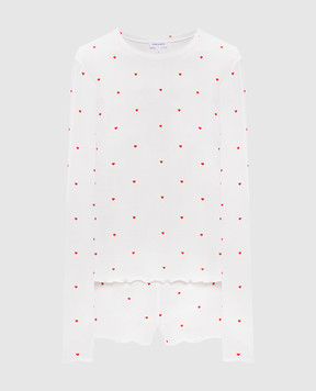 Dore & Rose White printed pajamas VALENTINECOTTONPJSET