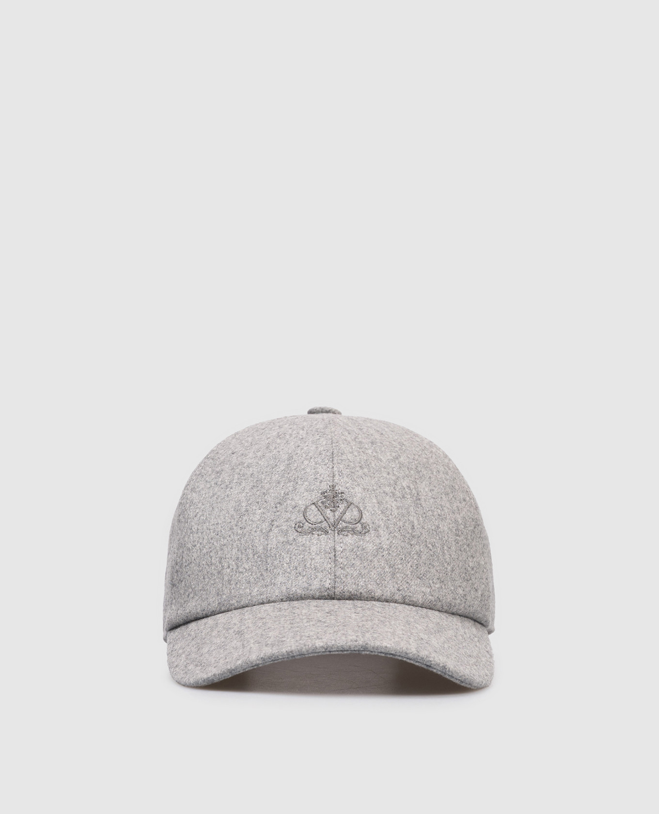 

Gray wool cap with embroidered emblem Pini Parma, Grey