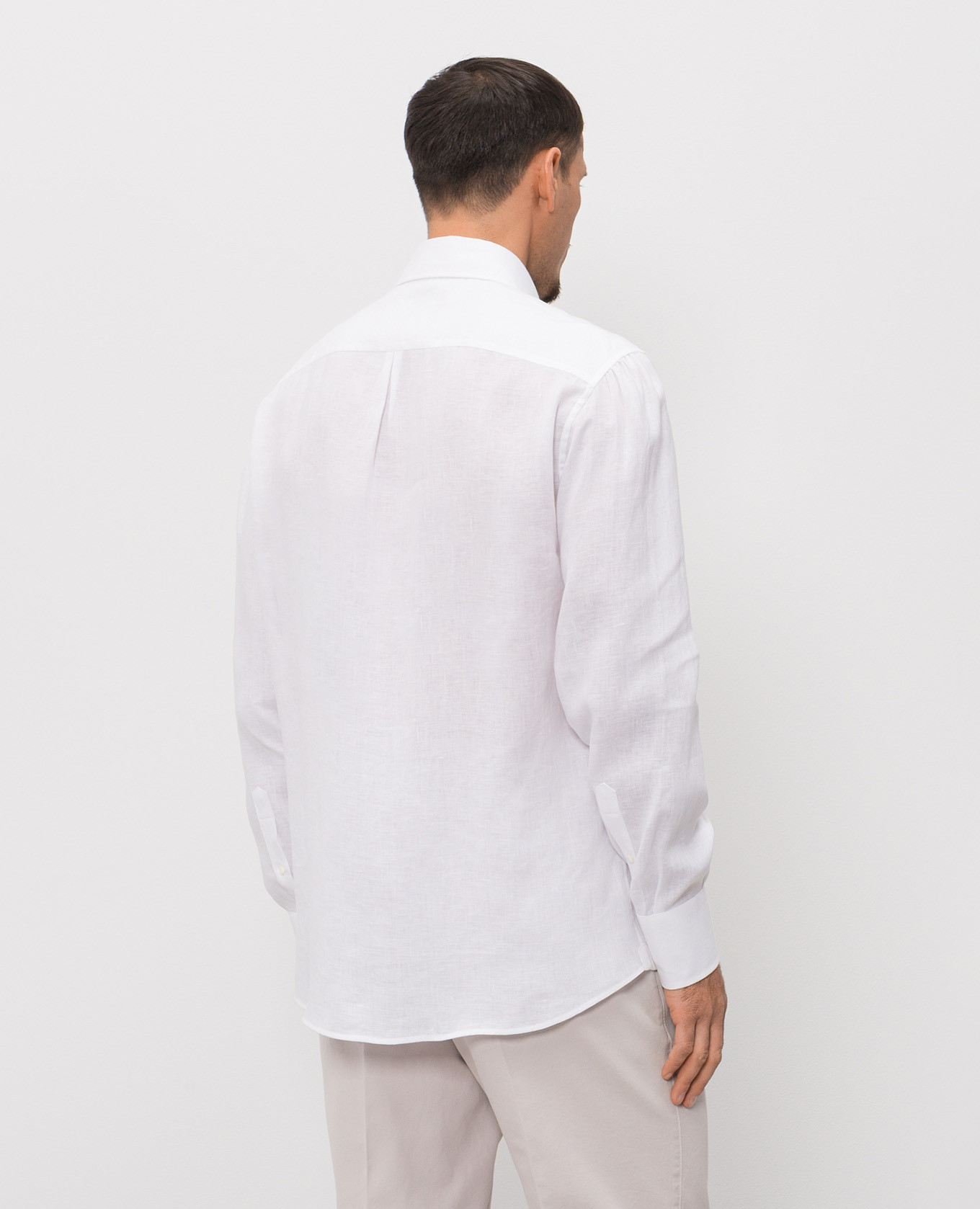 White linen shirt Brunello Cucinelli 4