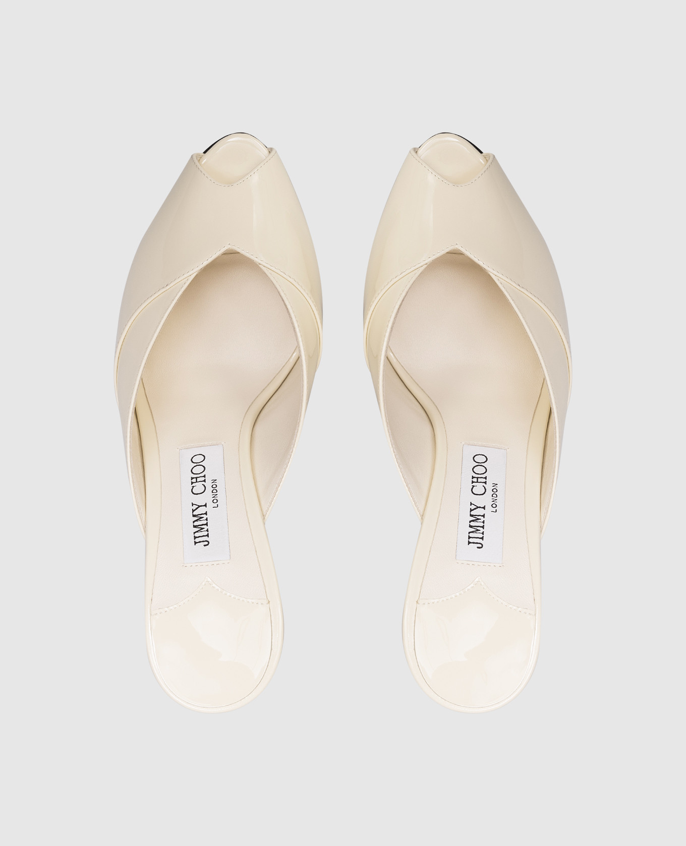 

Brigitte patent leather mules Jimmy Choo, White