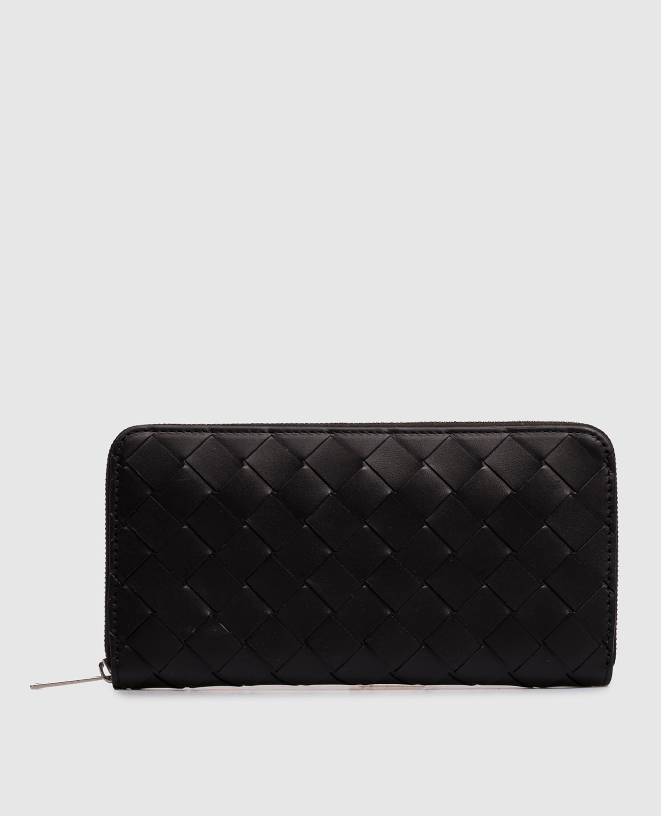 Black Intrecciato leather wallet