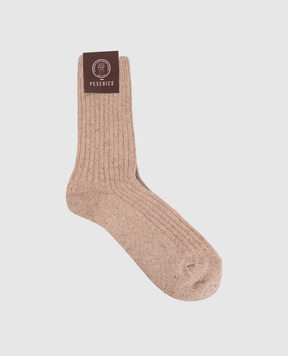 Peserico Beige socks with wool and silk R74030C0CC921