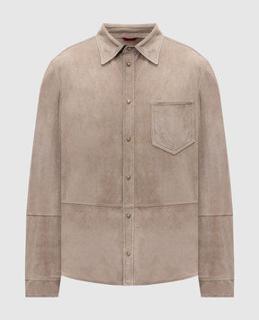 Brunello Cucinelli Beige suede shirt MPCFN2039