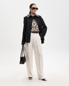 Max Mara SPADINO black t-shirt with print MXMSPADINO