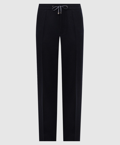 Blue wool pants