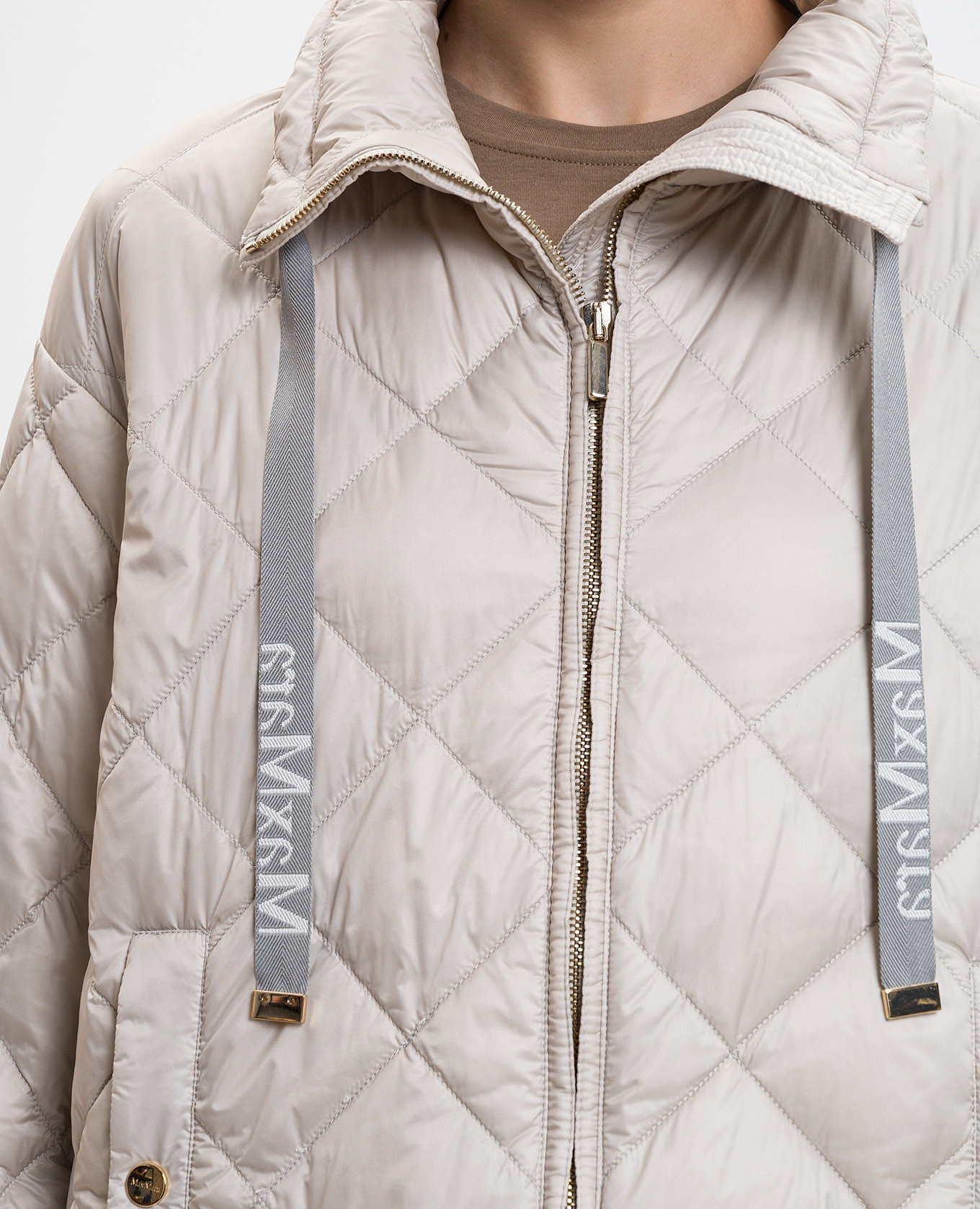 

Beige quilted down jacket MTCPISOFT Max Mara