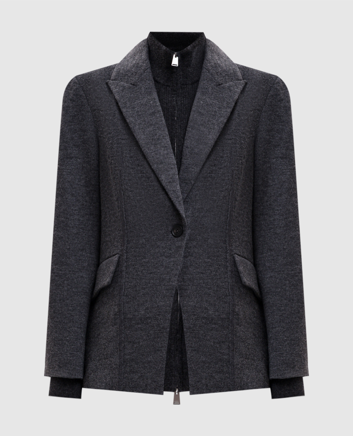 Graue Jacke aus Wolle