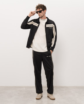 Palm Angels Black sweatpants with braid PAMCJ003FB001