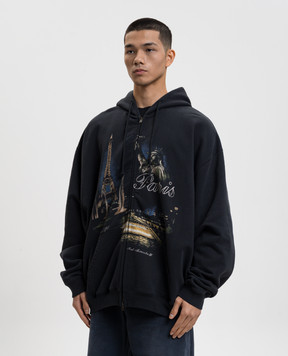 Vetements Black sports jacket with print ME76ZU242Bm