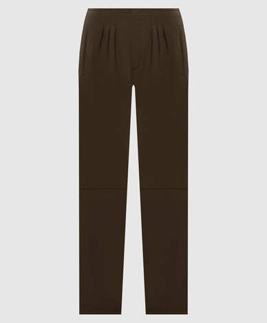 Khaki pants with wool