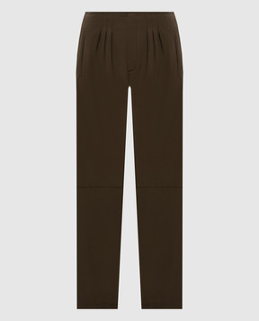 Maison Margiela MM6 Khaki pants with wool S62KB0269M35436