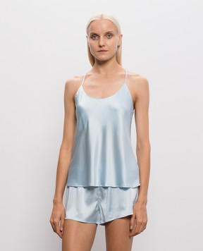Dore & Rose Blue silk pajamas SILKCAMISET