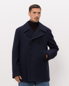 Tom Ford Blue double-breasted wool coat OPR017FMW088