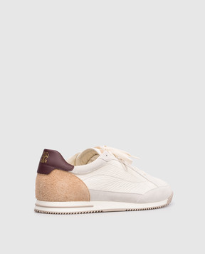 Brunello Cucinelli Ivory deerskin sneakers MZUKOKA348