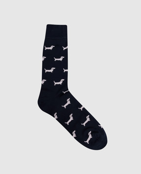 Thom Browne Blue patterned socks MAS200AY3012