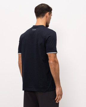 Peserico Blue t-shirt with logo print R55044J0Q402358