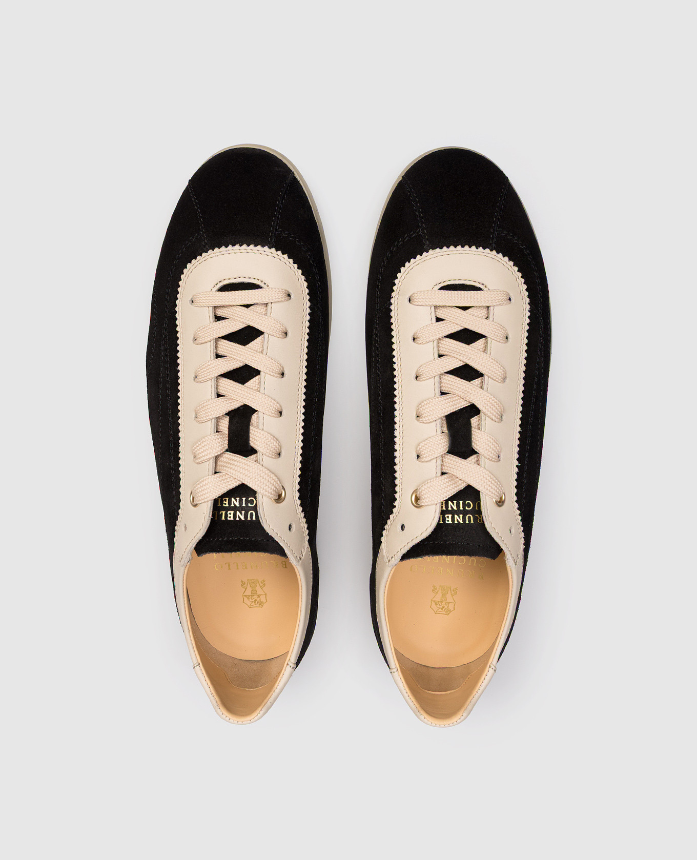 

Black suede sneakers with logo Brunello Cucinelli