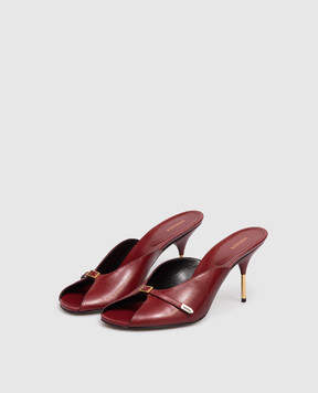 Versace Nyx burgundy leather mules 10241341A17282