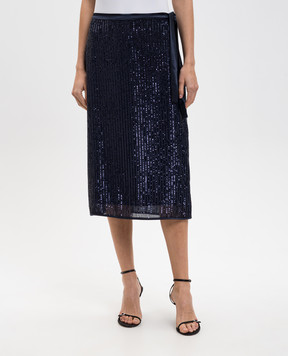 Peserico Blue skirt with sequins E0532106807