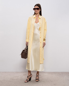 Khaite Taja yellow midi dress 55994120