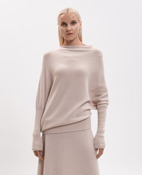 Agnona Beige cashmere asymmetric sweater K5100584K080Q