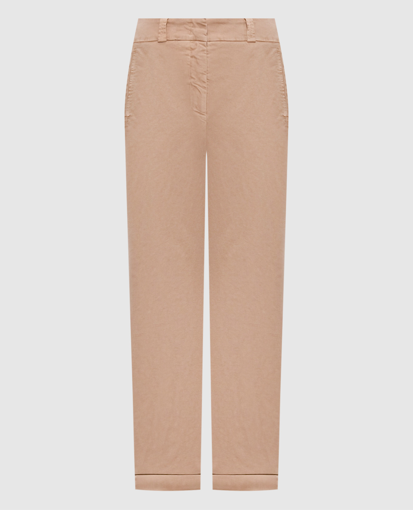 Beige trousers with lapels