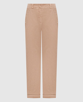 Peserico Beige trousers with lapels A04680T302479