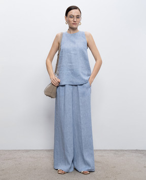 Peserico Blue linen top S0820102600