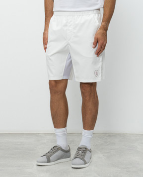 Brunello Cucinelli White shorts with logo print MB4223590T