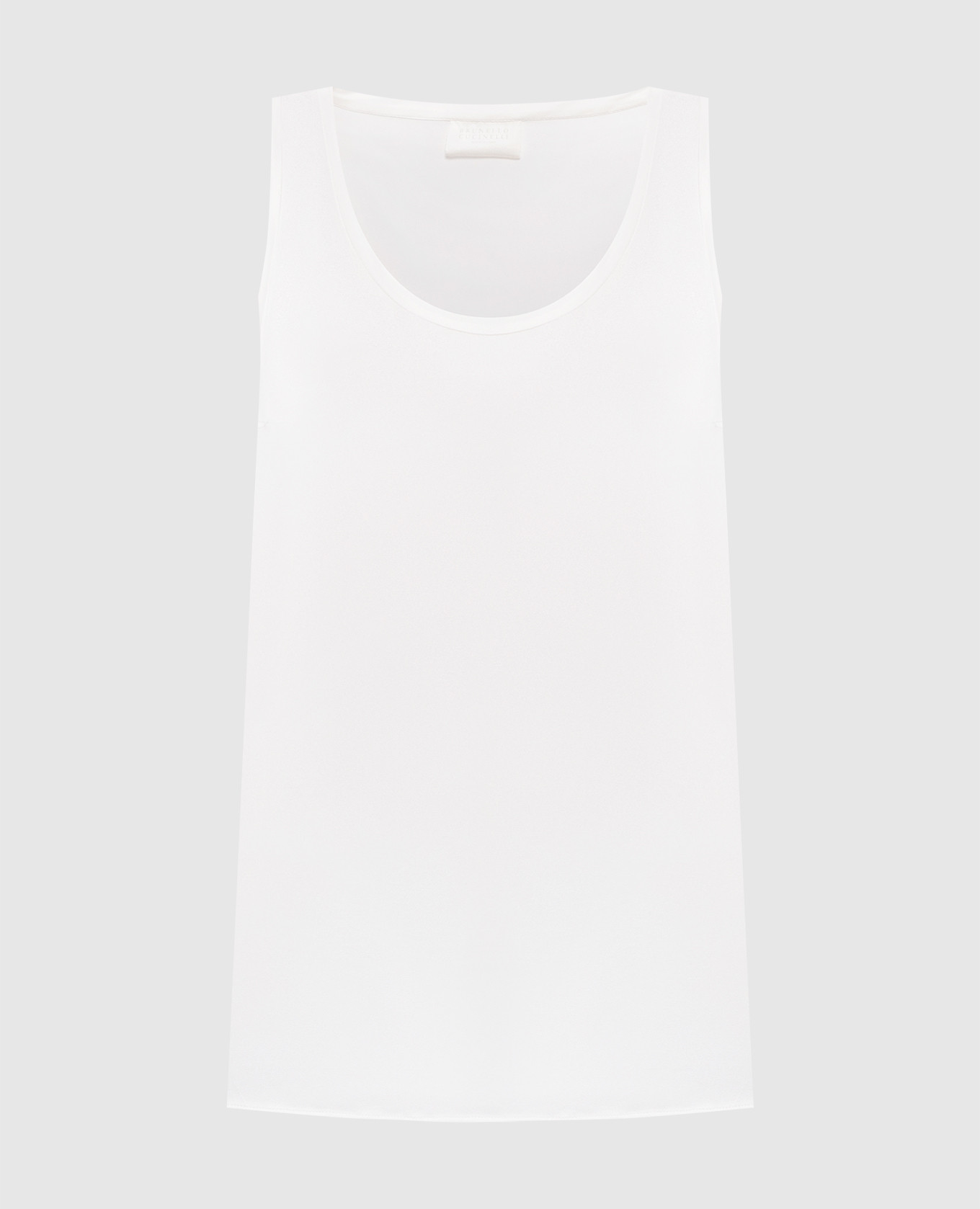 White silk top