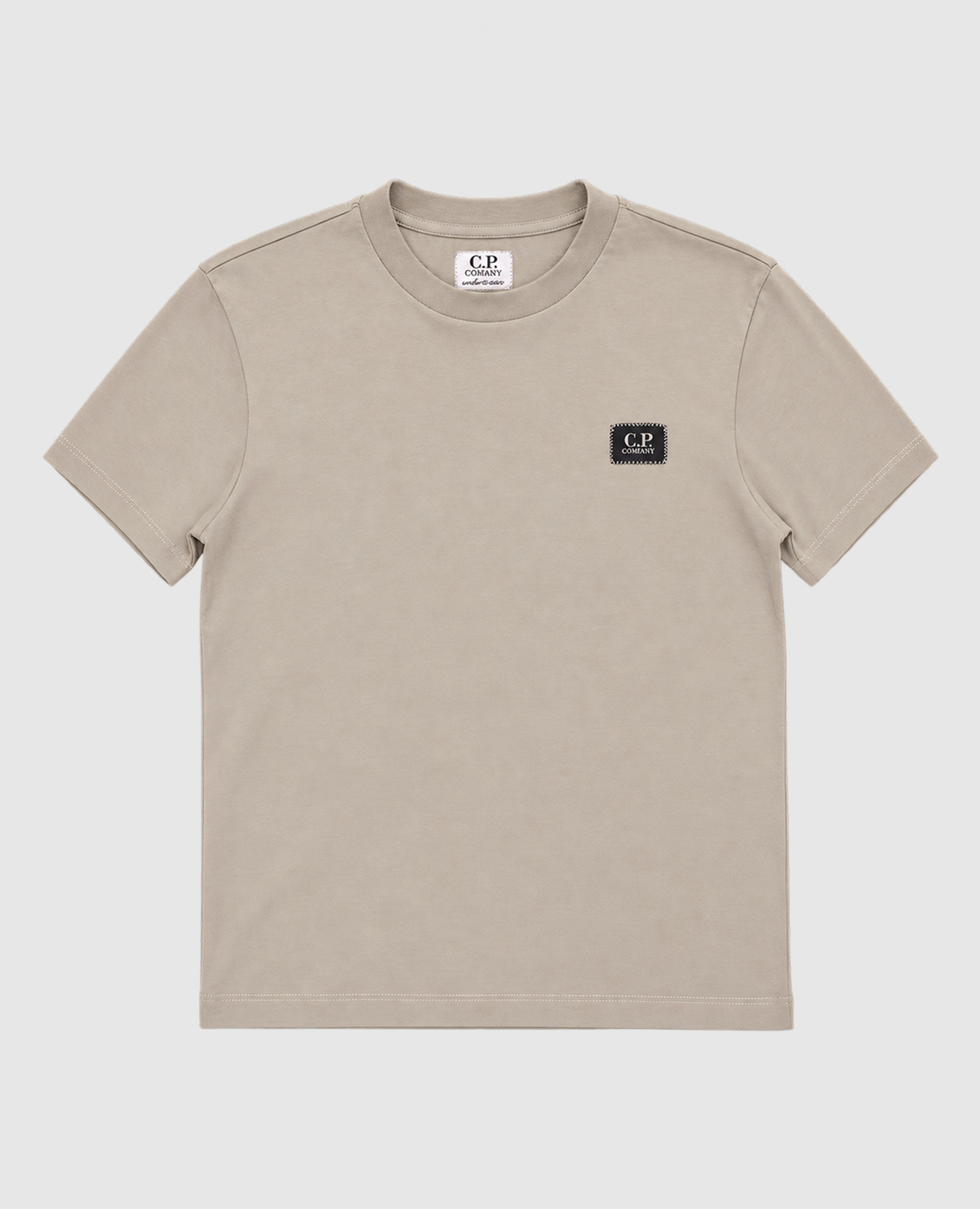 Children's gray T-shirt with logo print C.P. Company