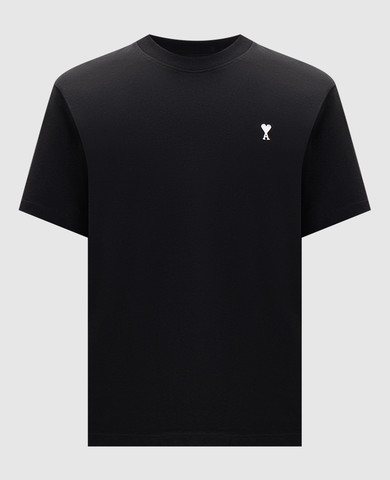 Ami Paris - Black t-shirt with logo BFUTS005726 - shop with